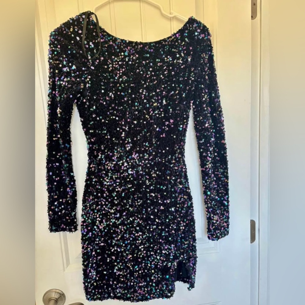 Sequin Black Dress